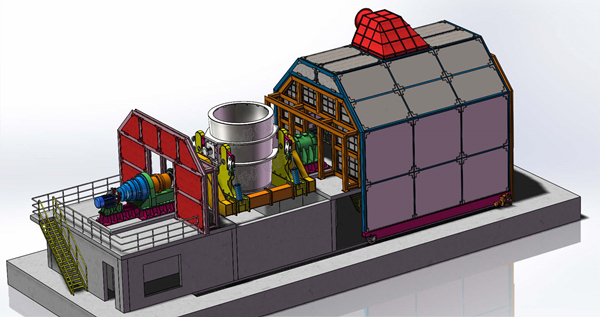 西安煉鋼電弧爐廠家(澤邦電爐)-熱烈祝賀150t鋼鐵包傾翻機構順利投運